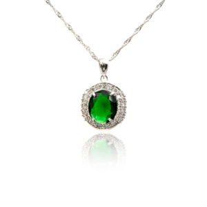 Emerald Solitaire Pendant – 18K Gold (3.00 Carat)